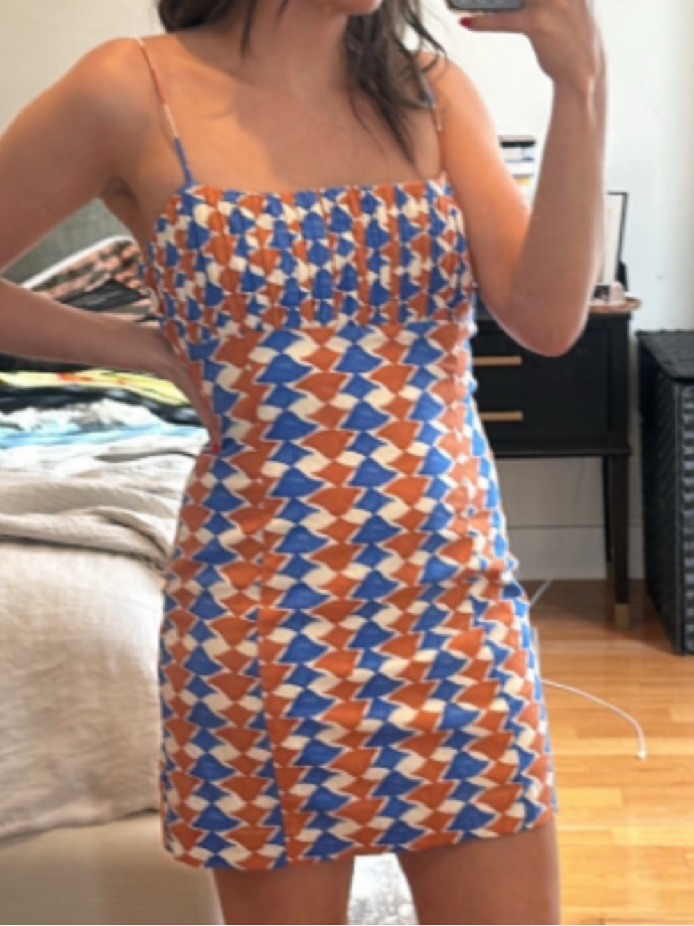 🦋Anthropologie Maeve Ophelia Sleeveless Slim Linen-Blend Mini Dress – Size 6 🌸🌿